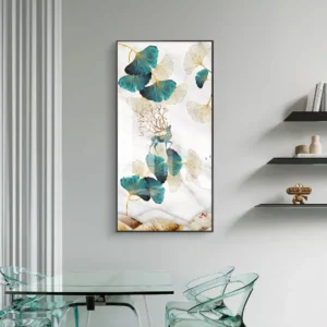 Ginkgo Leaf Deer Acrylic Wall Art | Luxury Abstract
