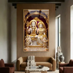 Divine Shiv Parivar – Premium Acrylic Wall Art