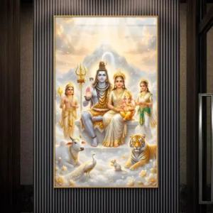 shiv parivar himalayan painting
