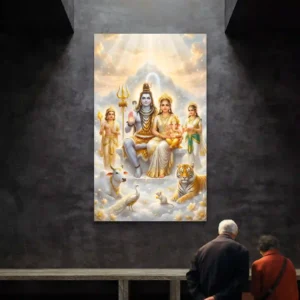 Divine Kailash Shiv Parivar Premium Acrylic Wall Art