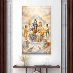 kailash shiv parivar wall art