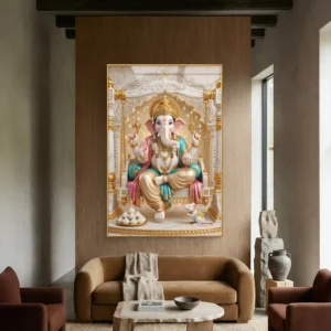 Lord Ganesha on Jhula Acrylic Wall Art