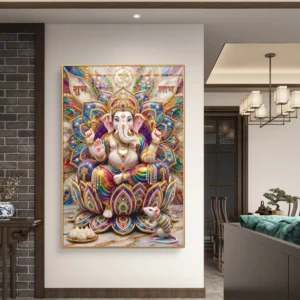 Lord Ganesha Premium Acrylic Wall Art