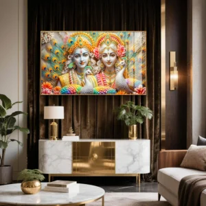Eternal Love Radha Krishna Acrylic Wall Art