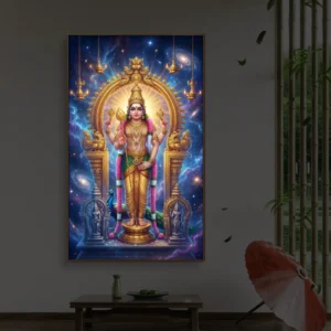 Divine Kartikeya (Murugan) Premium Vertical Wallart