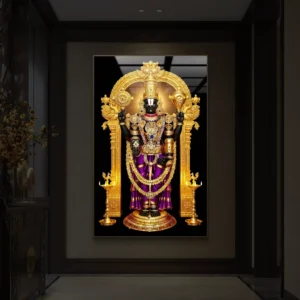 Lord Venkateswara Premium Backlight Vertical Wallart