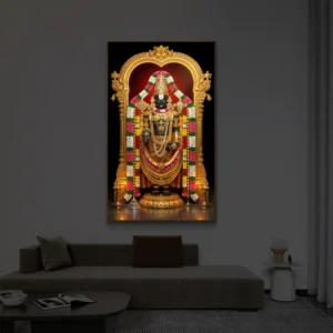 Sri Lord Venkateswara Balaji – Premium Backlight Vertical Wallart