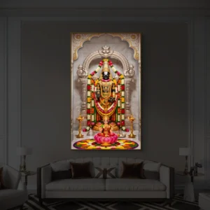 Marble Style Lord Venkateswara Balaji Premium Backlight Wallart