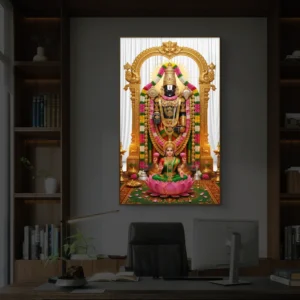 Golden Temple Lakshmi & Lord Venkateswara Premium Backlight Wallart