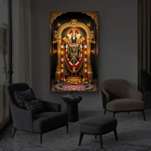 Luxury Tirupati Balaji Premium Backlight Vertical Wallart