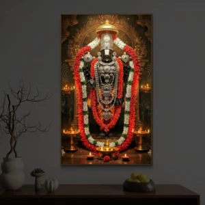 Premium Tirupati Balaji Premium Backlight Vertical Wallart
