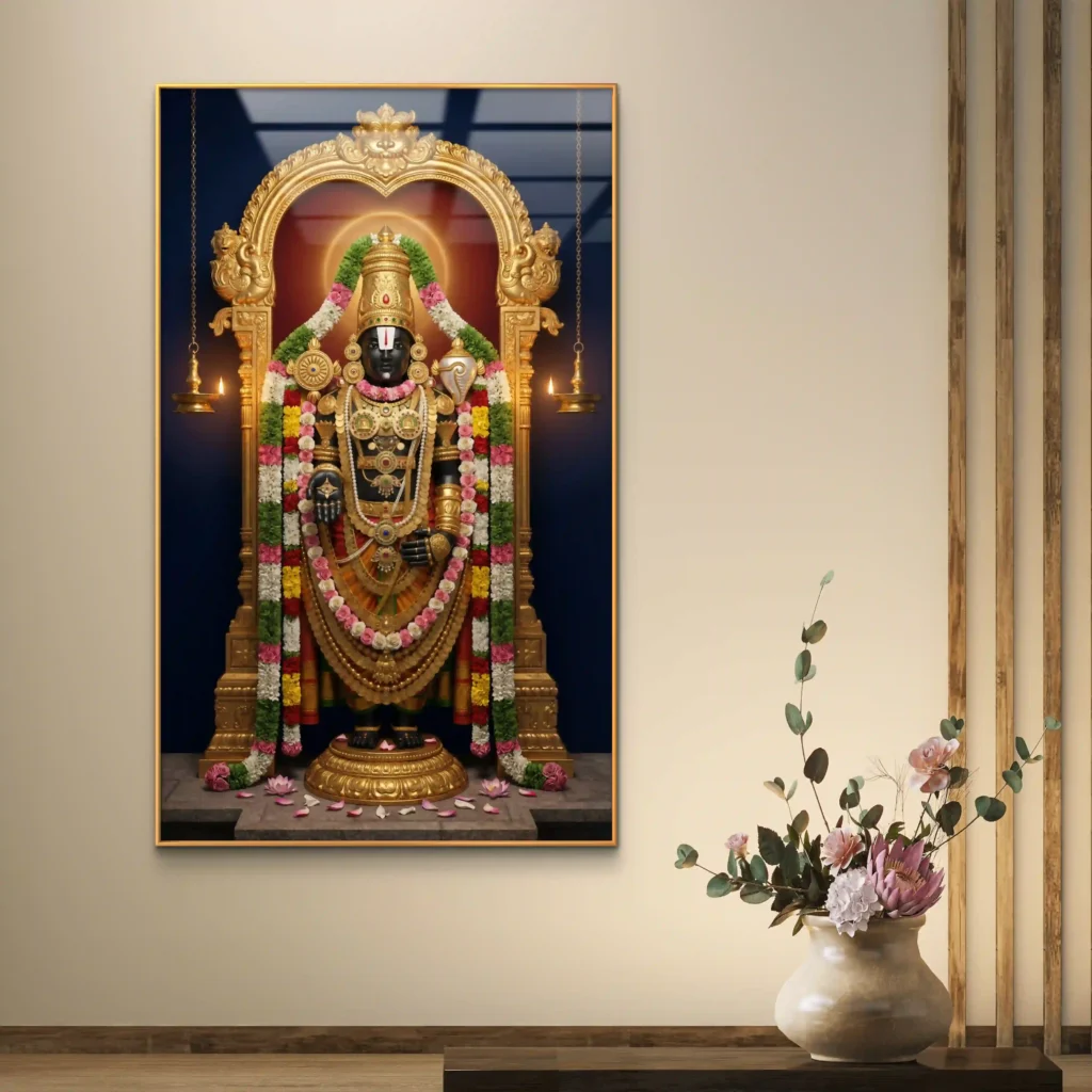Royal Venkateswara Balaji – Premium Acrylic Wall Art - Balajiwalldecor