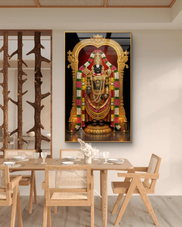 Sri Lord Venkateswara Balaji – Premium Acrylic Wall Art - Balajiwalldecor