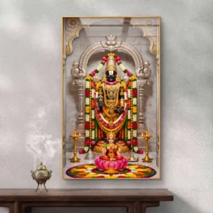 Marble Style Lord Venkateswara Balaji – Premium Acrylic Wall Art