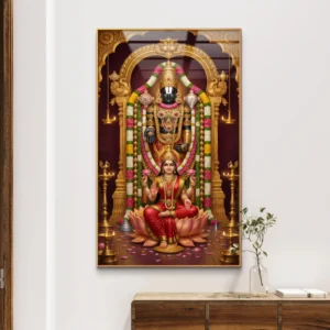 Lakshmi & Lord Venkateswara – Premium Acrylic Wall Art