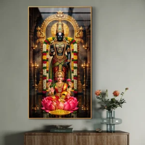 Golden Balaji Lakshmi Acrylic Wall Art