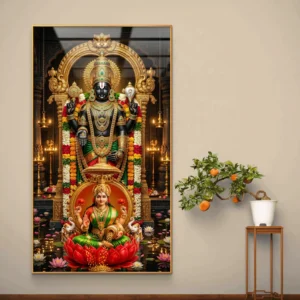 Majestic Lakshmi Balaji Acrylic Wall Art