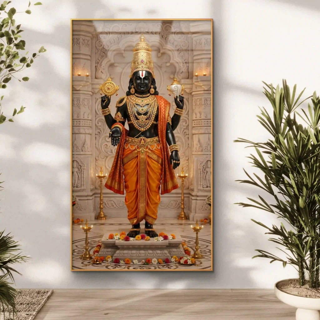 Lord Tirupati Balaji Temple Acrylic Wall Art