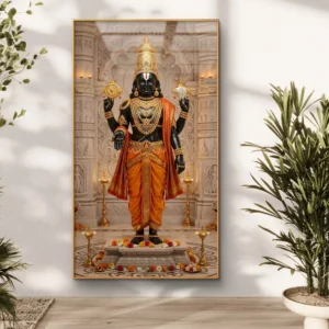 Lord Tirupati Balaji Temple Acrylic Wall Art