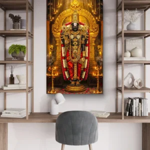 Sri Venkateswara Golden Temple Darshan Acrylic Wall Art