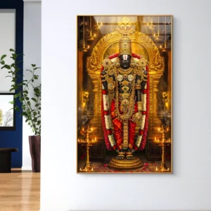 Sri Venkateswara Golden Temple Darshan Acrylic Wall Art