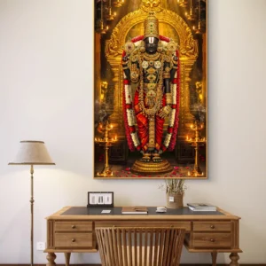 Sri Venkateswara Golden Temple Darshan Acrylic Wall Art