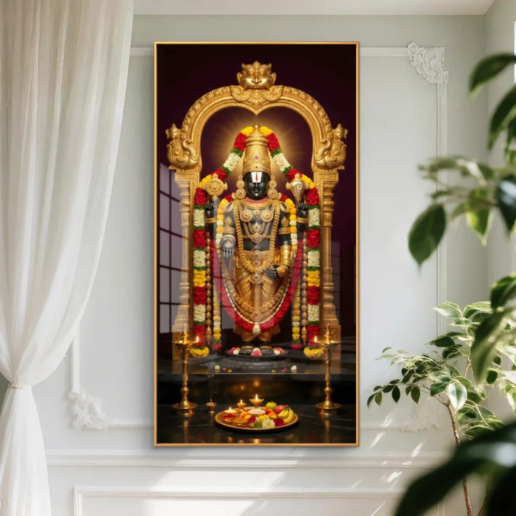 Sri Balaji Divine Arch Darshan Acrylic Wall Art
