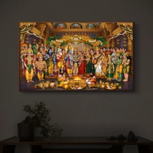 Divine Srinivasa Kalyanam Venkateswara Swamy & Padmavati Devi Premium Backlight Wall Art