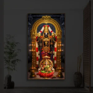 Royal Lakshmi Balaji LED Backlit Acrylic Wall Art