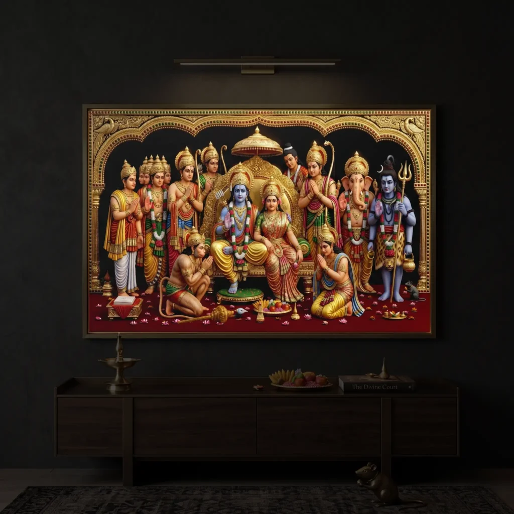 Premium Ram Darbar Backlight Acrylic Wall Art